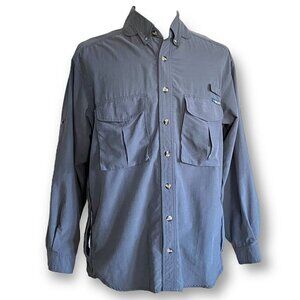 ExOfficio Mens Gray Vented Shirt Sz XL Hiking Camping Fishing Outdoor Gorpcore